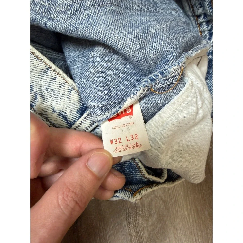 VTG Levis 550 Jeans Size 32x32 Acid Wash Denim 100% Cotton Tapered USA 90's